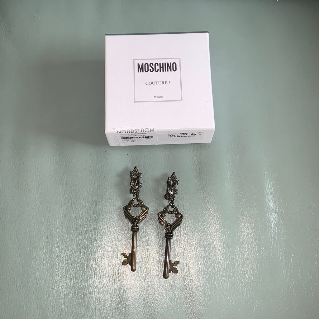 Moschino Skeleton Key Clip-On Earrings